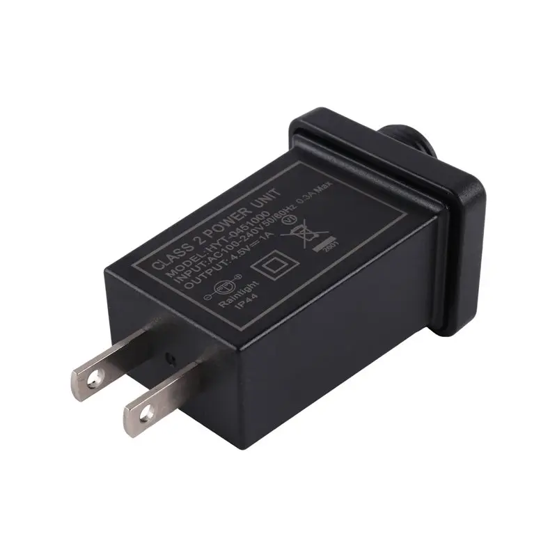 B03C-4.5V 1A Plug LED Power Supply LED Transformer Plug Adapter IP44 Waterproof LED Light Strip Adapter For Christmas US PLUG