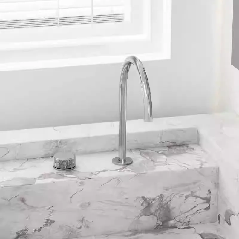 Widespread Basin Faucet  Bathroom White Black Sink Faucet Single Lever Brass Rotation Hot Cold Sink Mixer