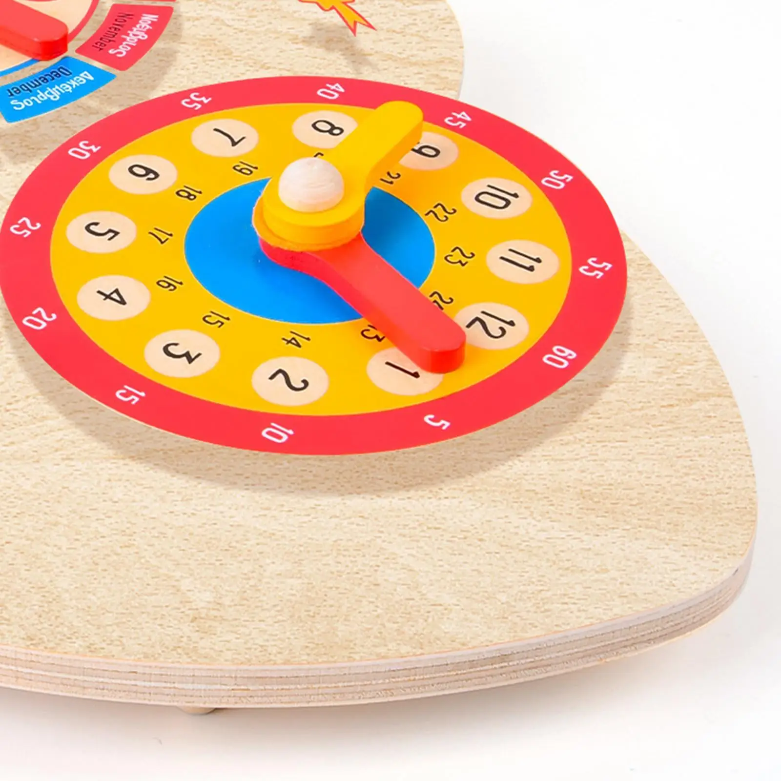 Wooden Calendar Board Time Activity Set Early Educational Toy Number Teaching Rocket Clock Toys for Boys Kids Holiday Gifts