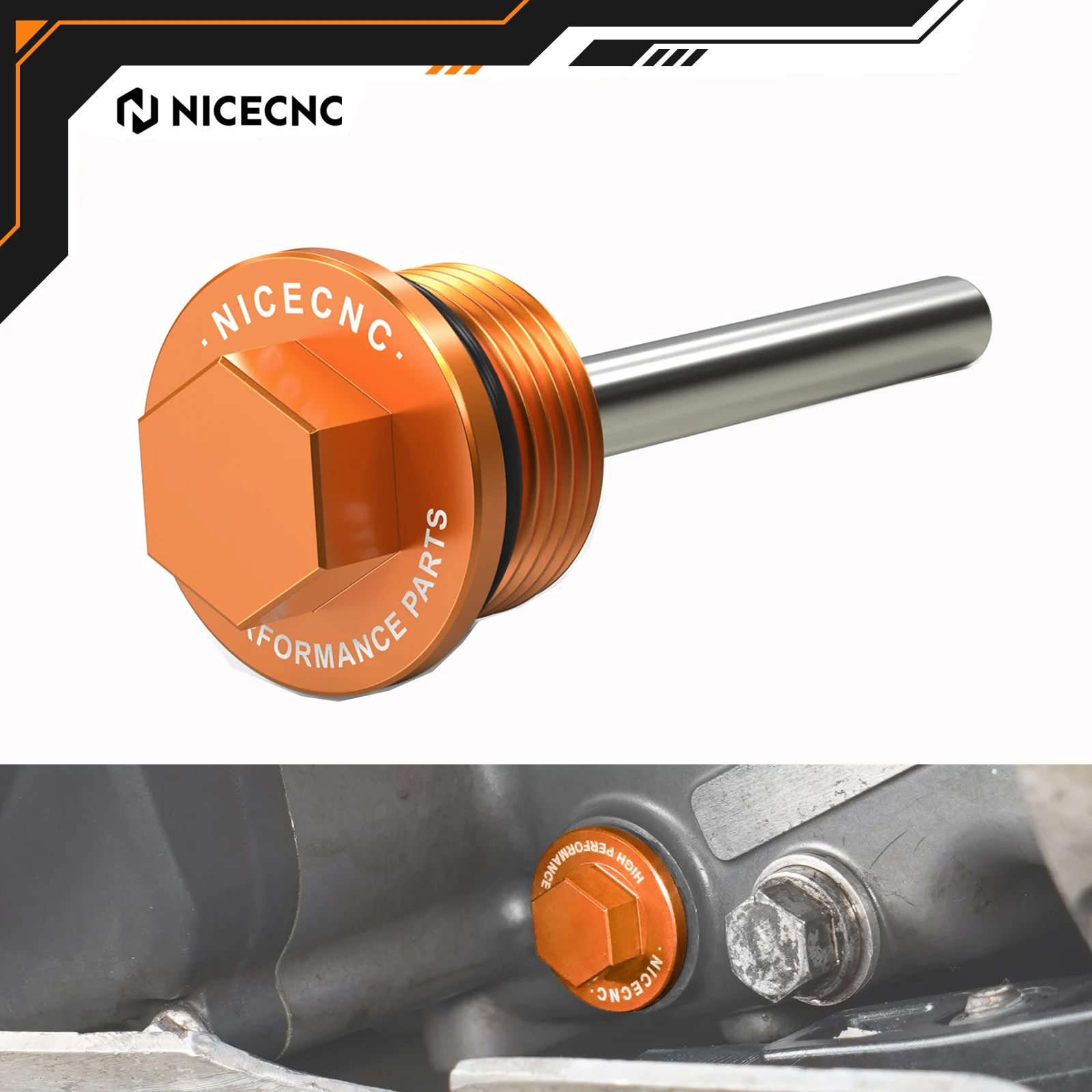 NICECNC para KTM EXC-F 350 SXF 450 XCF-W 250 SMR 450 XCF 250 EXC-F 500 EXC-F 250 EXC-F 350 2015-2026 perno magnético de tapón de drenaje de aceite