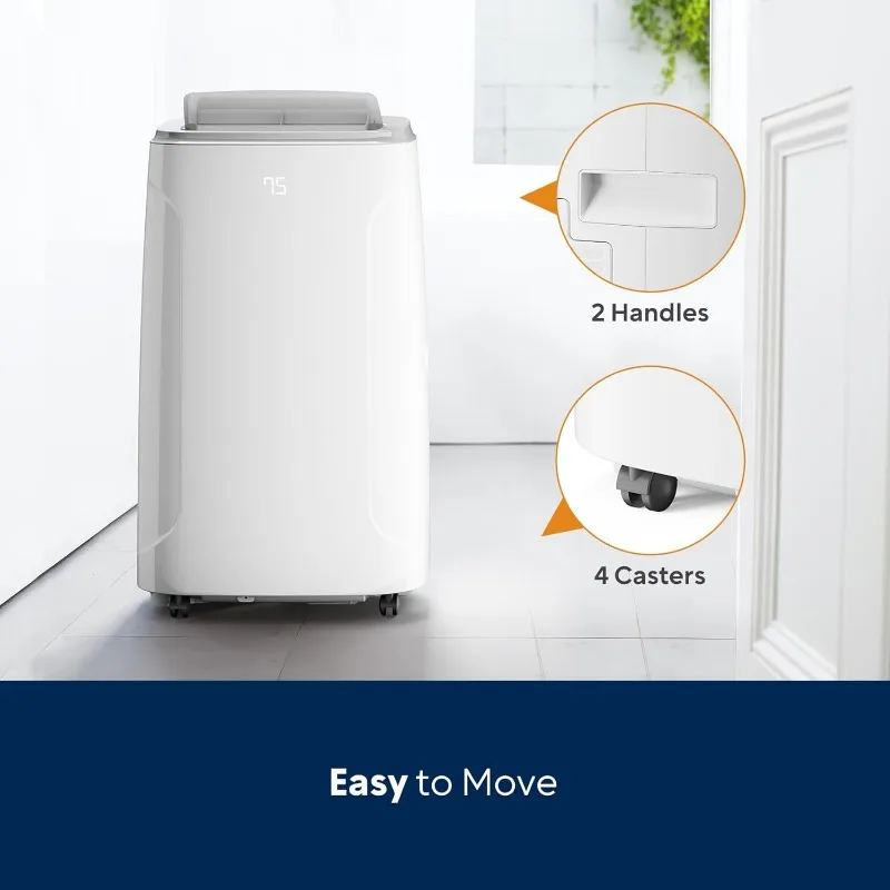 مكيف هواء محمول 14000 وحدة حرارية بريطانية تيار متردد محمول مع تسخين، 4 أوضاع مكيفات هواء للغرفة الكبيرة حتى 650 متر مربع