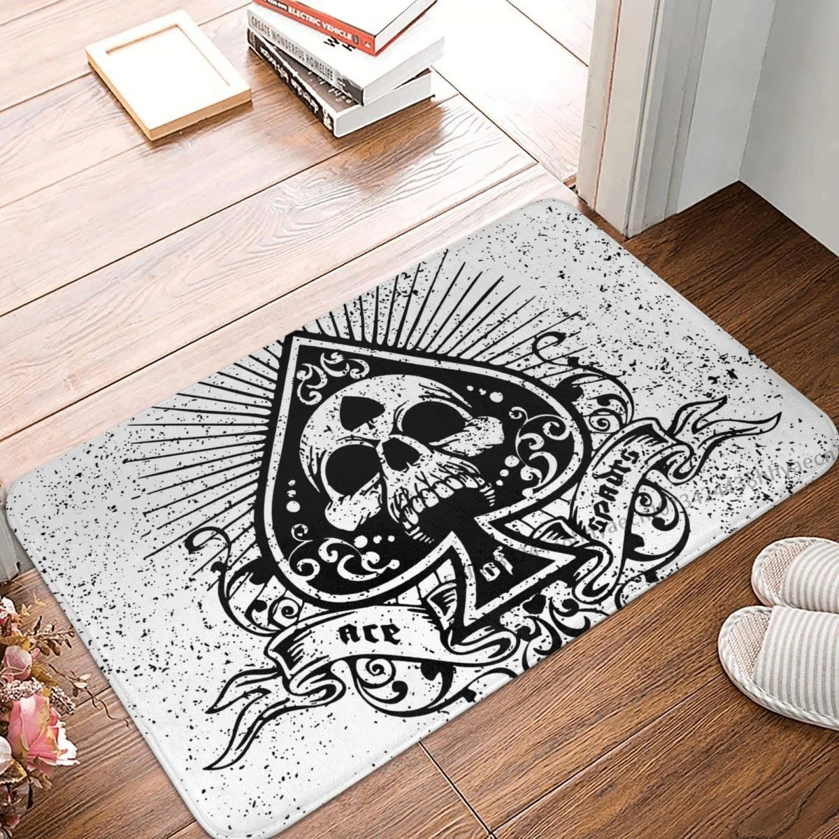 

Heavy Metal 1960s Punk Rock Music Non-slip Doormat Bath Mat Ace Of Spades Hallway Carpet Welcome Rug Indoor Decorative