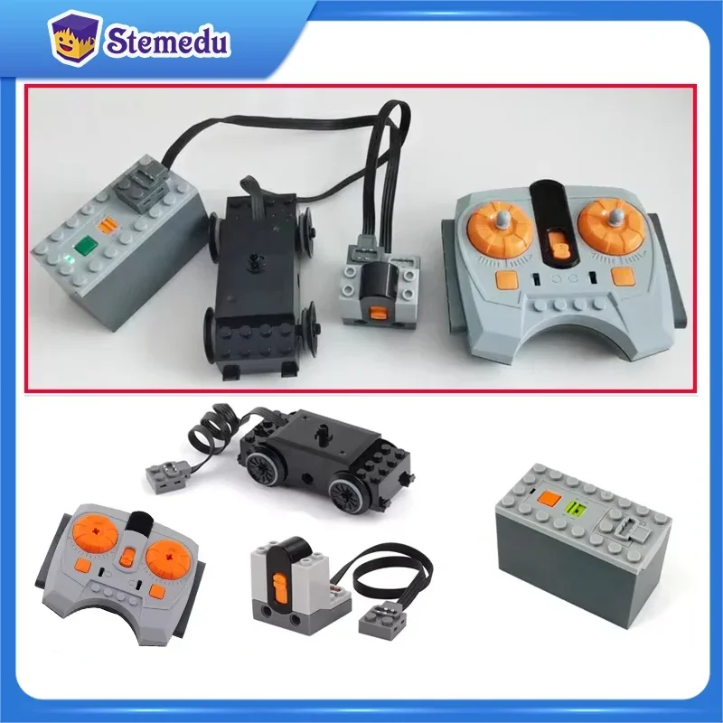 Train Track Motor High-Tech PF Building Blocks Power Functions Parts Infrared Remote Control Set Bricks DIY Toys For 88002 88000