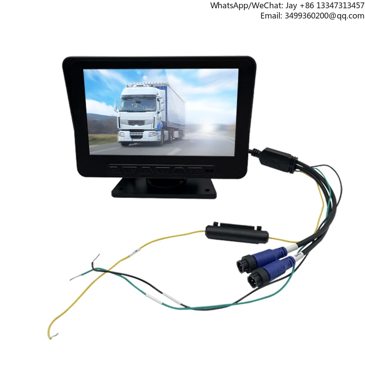 

7 Inch Vehicle Screen Recording Reverse Camera With DVR Function Support 128GB For Trucks School Bus Vans RV