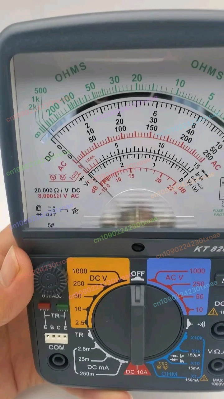 KT8260L Analog Multimeter With Backlight Buzz Function Mechanical Protection For Electrician Testing Export