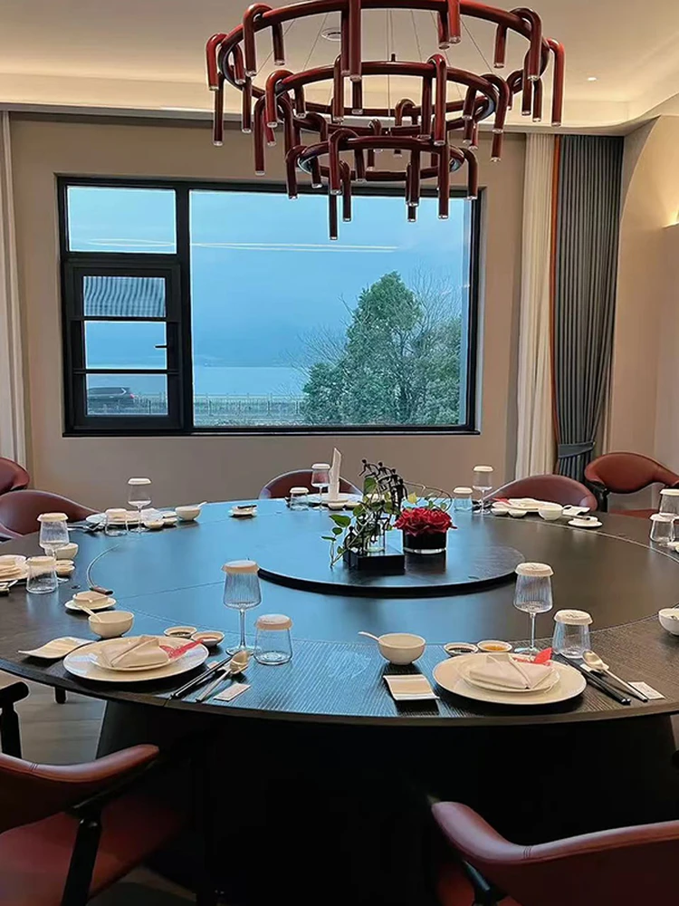 ホテルレストラン 新中華風電動丸テーブル 15名様用と20名様用 ホテルボックス