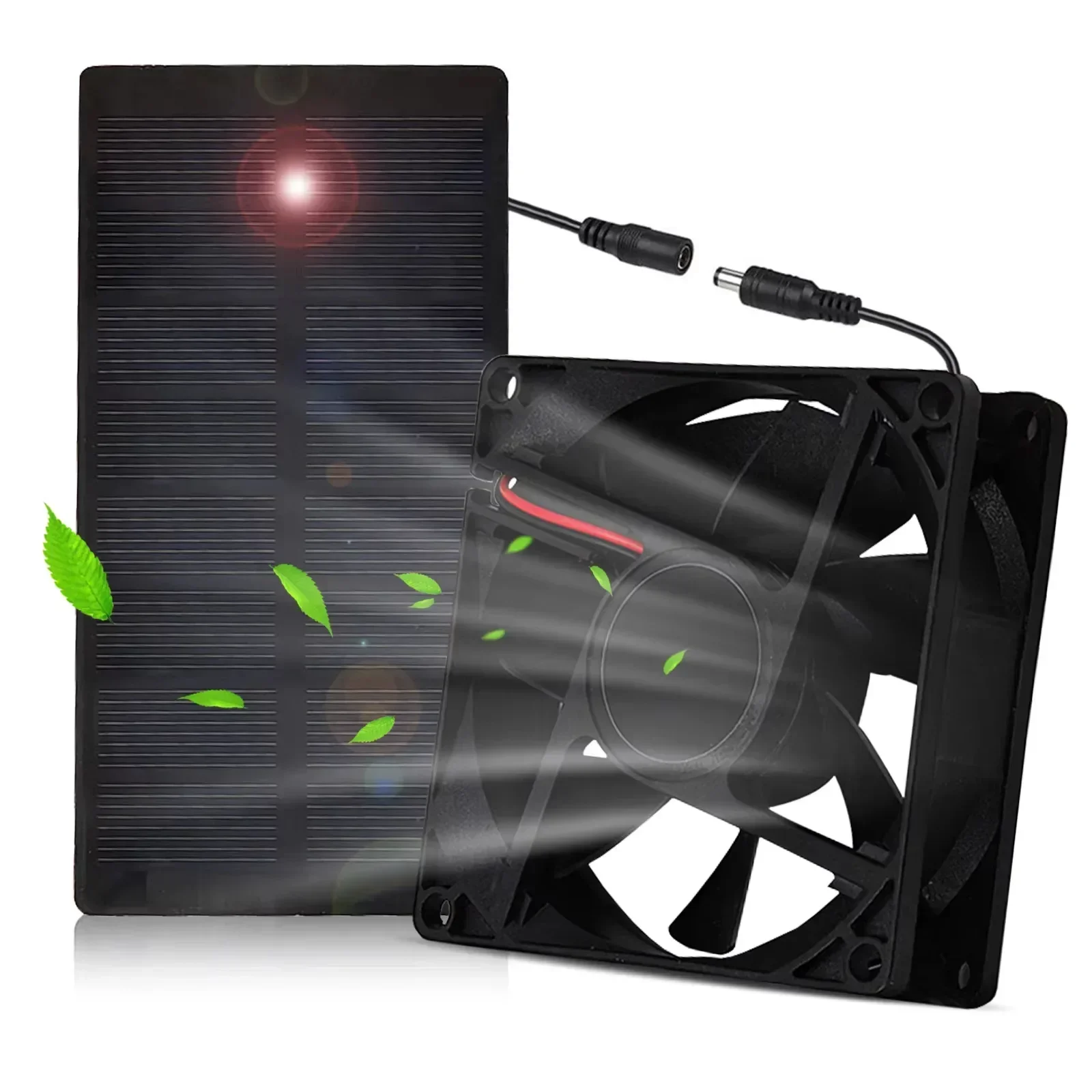 EESBAO Mini Solar Exhaust Fan Chicken Coop / Kennel and Utility Room Automatic Temperature Control Low Noise Green Energy Saving