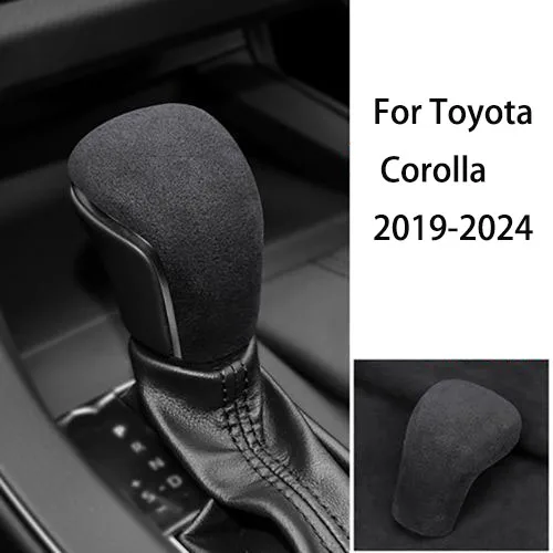 Voor Toyota Corolla 2019-2024 Auto-interieur Accessoires Auto Suede Pookknop Cover Lever Stick Head Trim