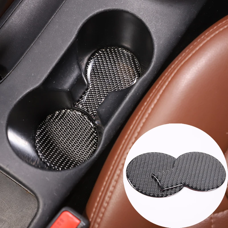 

For Kia Soul AM 2009-2013 Soft Carbon Fiber Car Water Cup Holder Groove Pad Sticker Car Interior Accessories