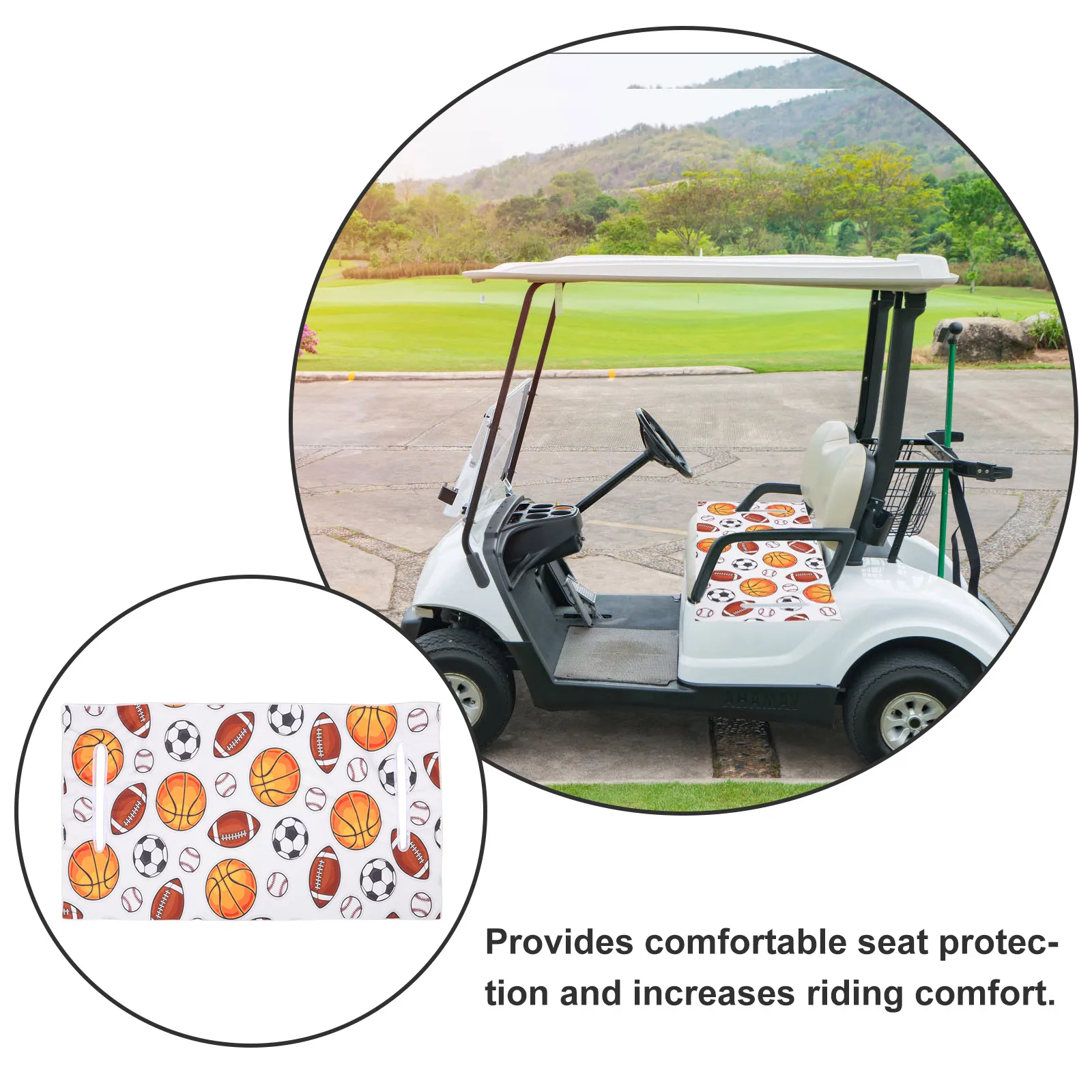 

Universal Protector Replacement Blanket Golf Cart Cushions Superfine Fiber Wear-Resistant Cover Easy Install Comfortable Cart