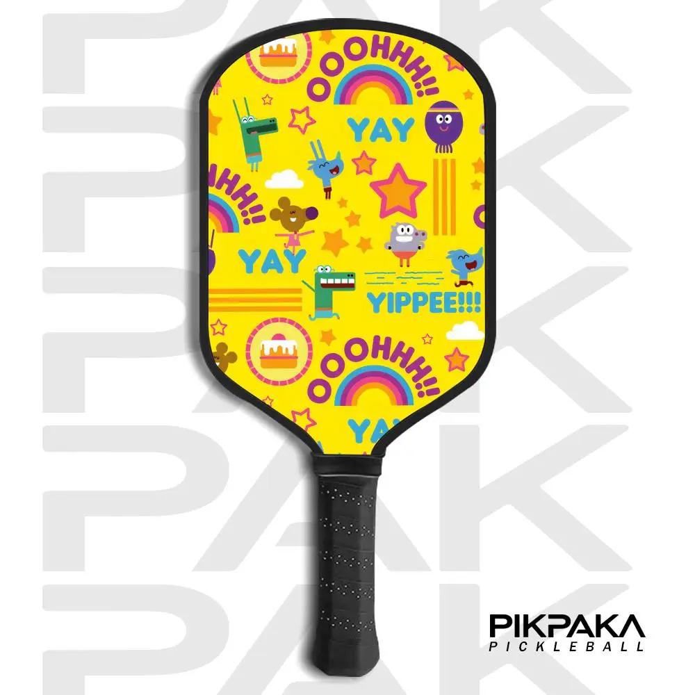 Мультяшные H-Hey Duggees, милое весло для пиклбола T700, углеродное волокно, 16 мм, сотовый сердечник, пескоструйная поверхность, удобная ручка, ракетка Мультяшные H-Hey Duggees, милое весло для пиклбола T700, углеродное волокно, 16 мм, сотовый сердечник, пескоструйная поверхность, удобная ручка, ракетка