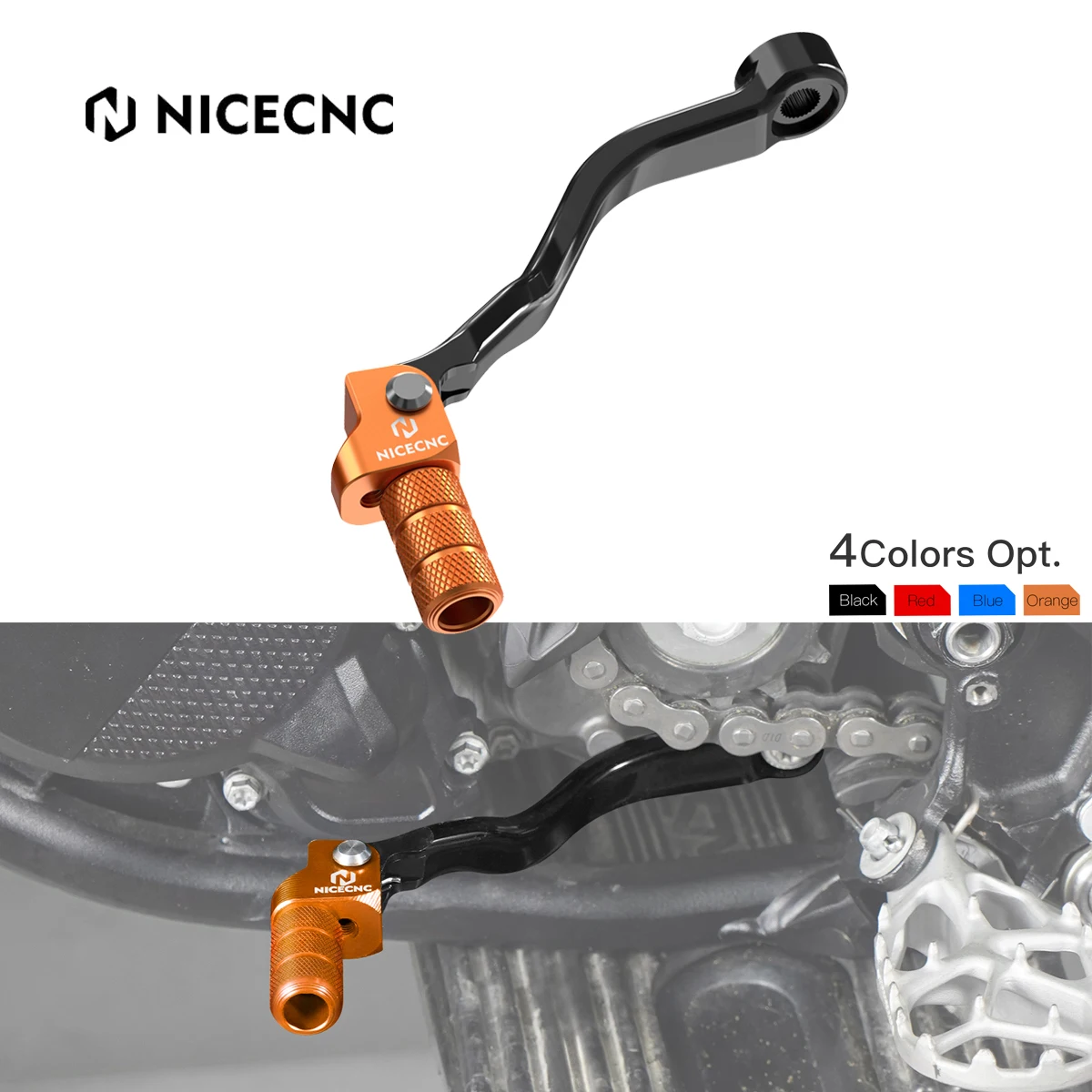 

NICECNC For KTM 2024 EXC 300 250 XCW 150 250 300 Forged Gear Shift Lever Shifter Lever Folding Tip SX 125 XC 250 300 2023-2024