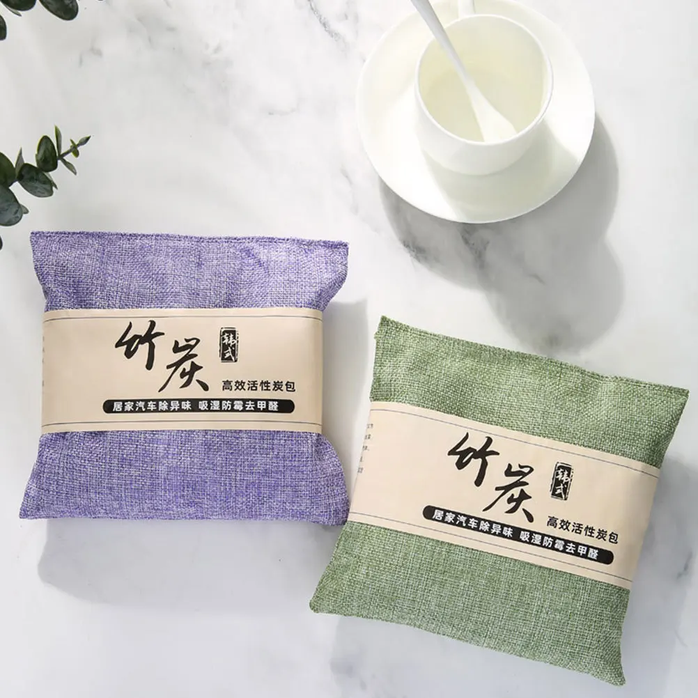

4pcs Air Purifying Bags Bamboo Odor Absorber Home Closet Deodorizer Shoe Charcoal Bags Activated Charcoal Bag Indoor Odor