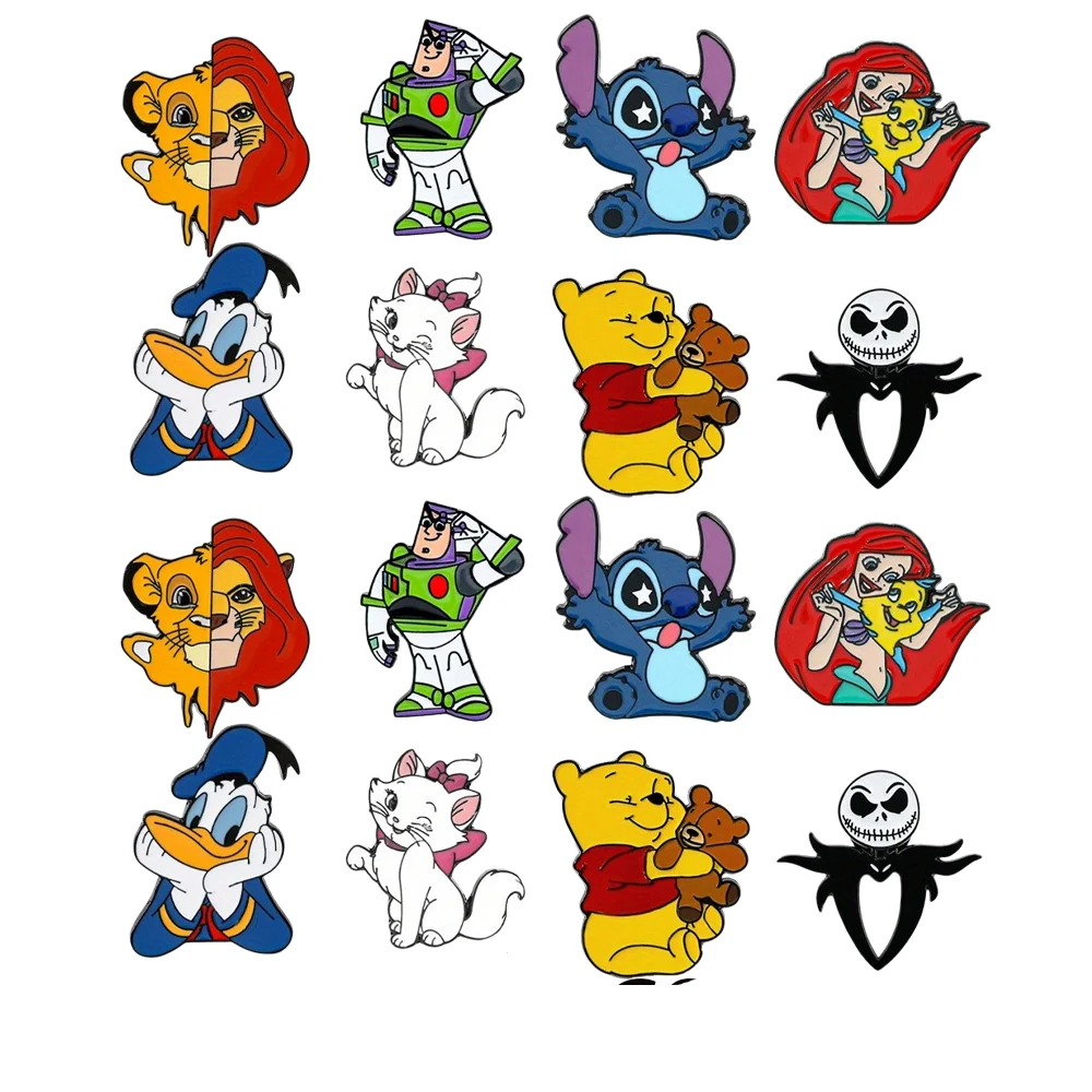 

16 шт., индивидуальная брошь с анимационным персонажем, модная эмалированная булавка с изображением мультяшной ведьмы, значок, ювелирное изделие, рюкзак, одежда, украшение, подарок