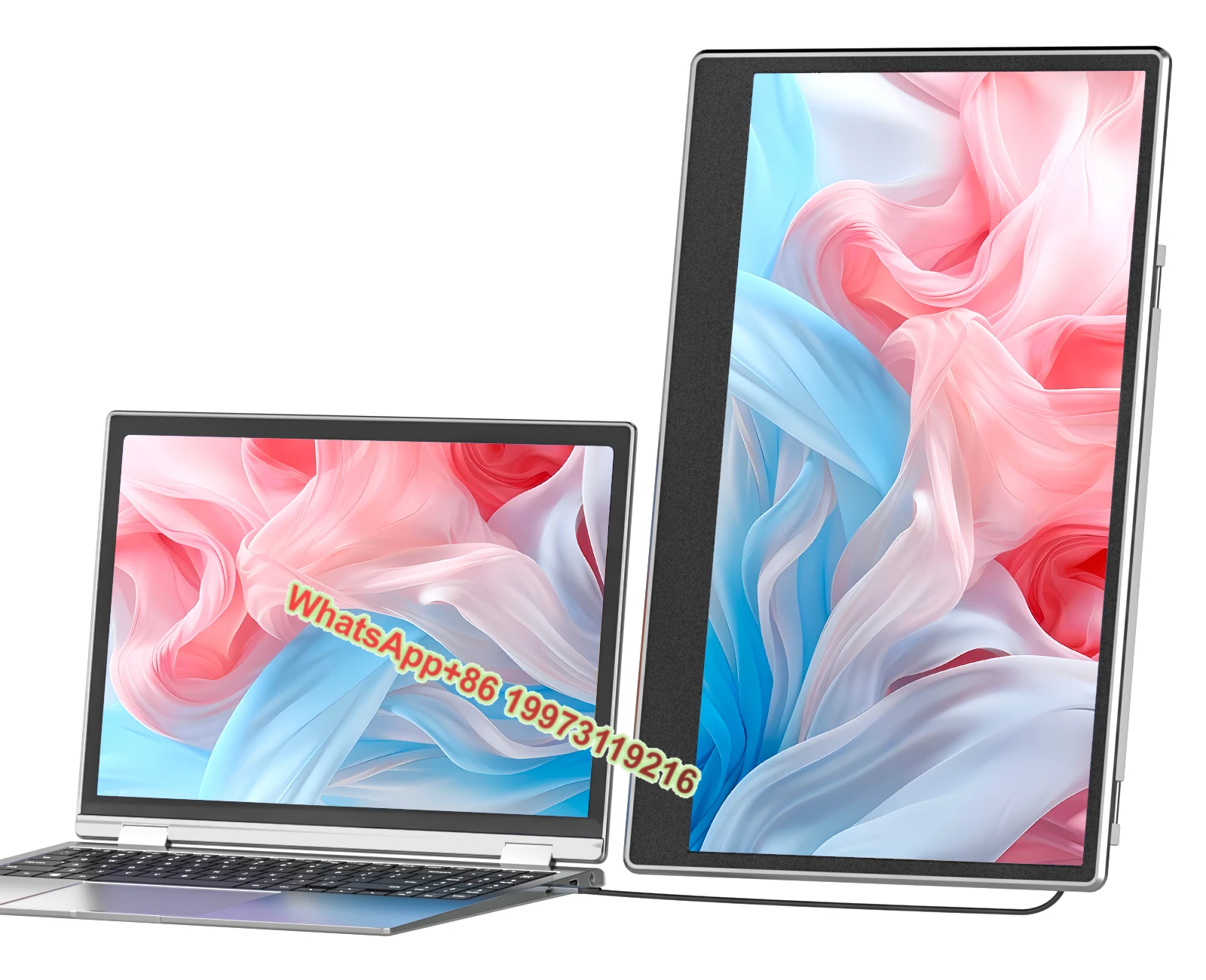 

Laptop Screen Extender Portable Monitor FHD 1080P IPS 14 Inch Portable Dual Monitor Plug and Play Double Screen for Laptops