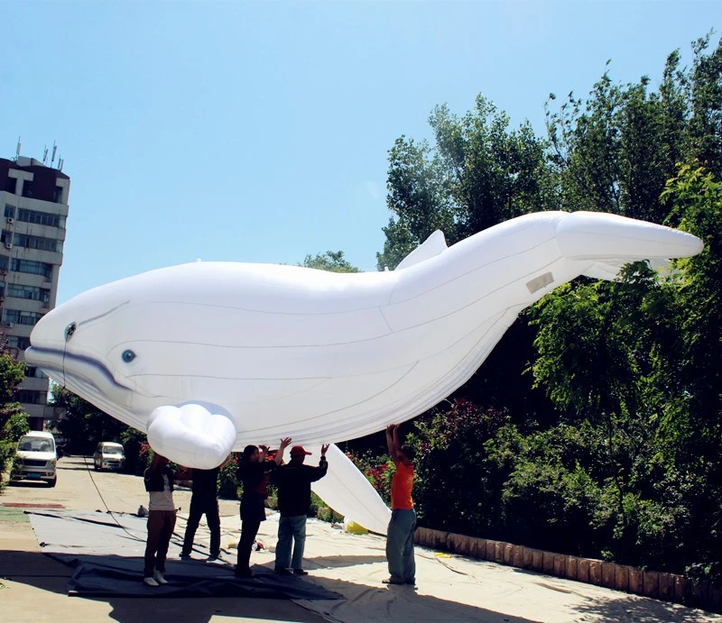 

White Inflatable Whale Balloon Huge Marine Animal Model For Aquarium And Party Decoration