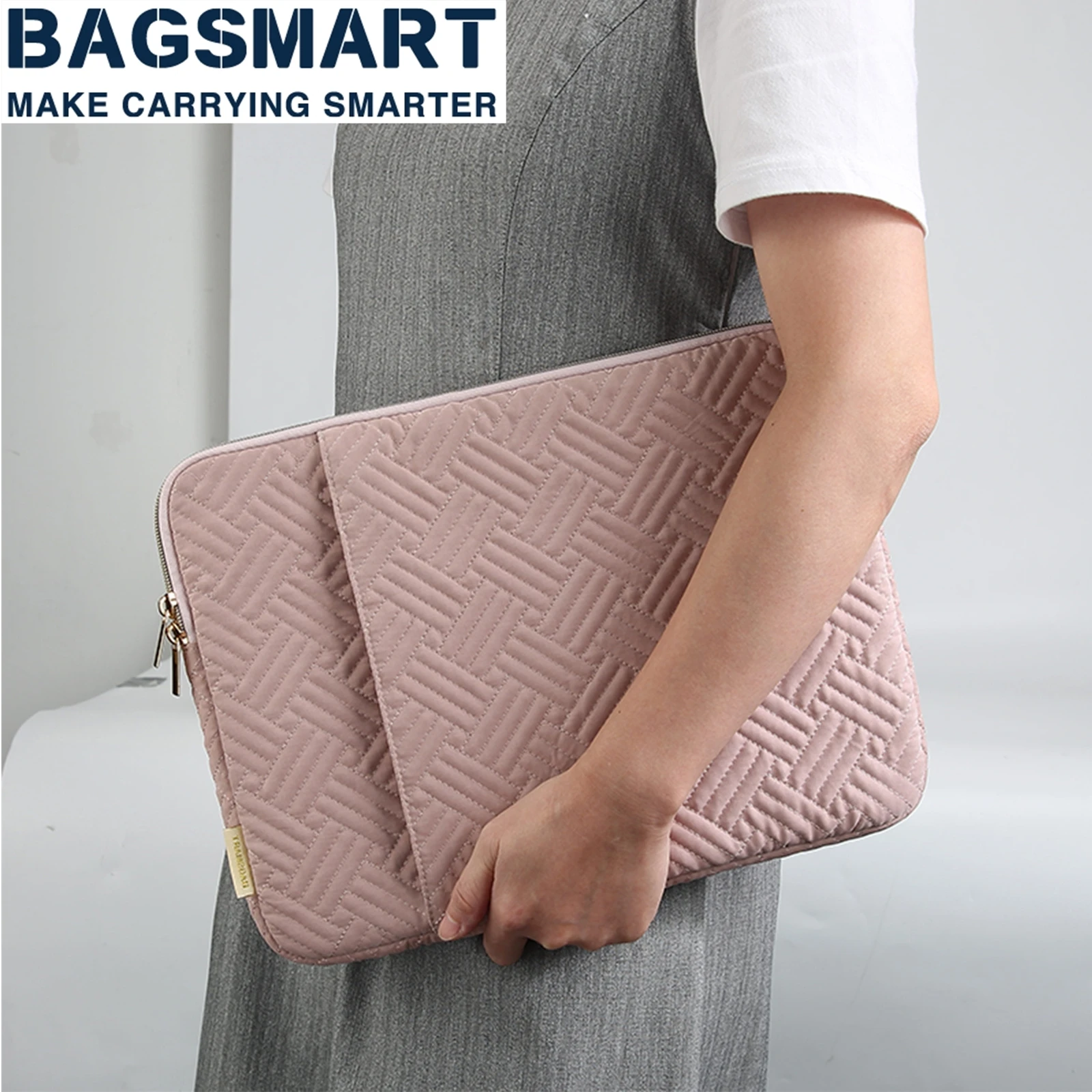 BAGSMART-Funda de ordenador portátil para Macbook Air pro 13, bolsa de 15,6/13,3 pulgadas, Accesorios para ordenador portátil, funda a prueba de golpes para hombre y mujer