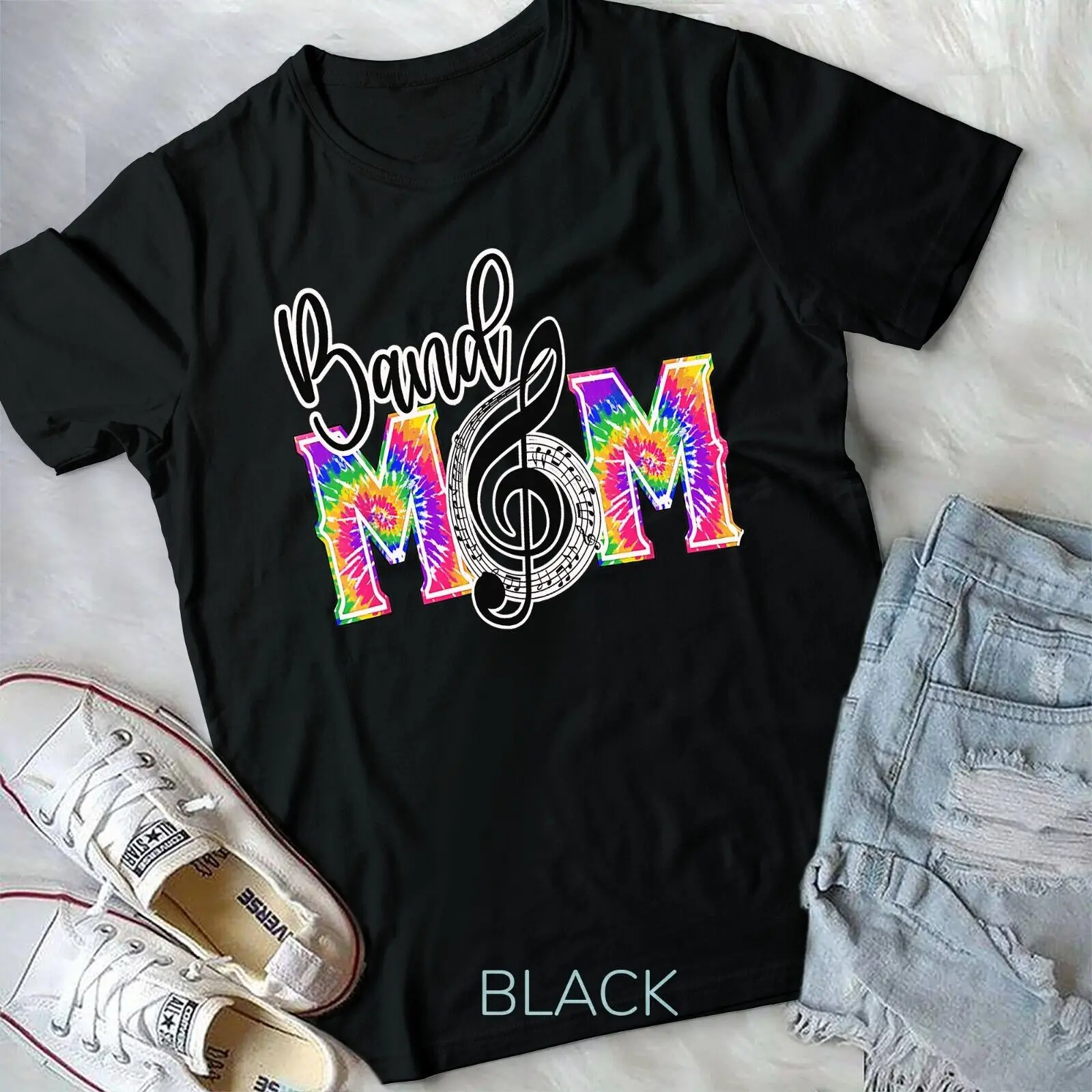 Tie Dye Band Mom Cool Mom Christmas & Birthday T-Shirt Unisex T-shirt