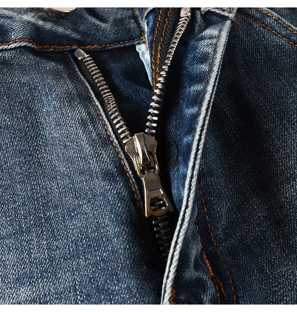 Herren Slim Boot Cut Jeans Hochwertige Einfarbige Blaue Baumwoll-Denim-Hose Lässige Klassische Skinny Flared Hose – Detail 8