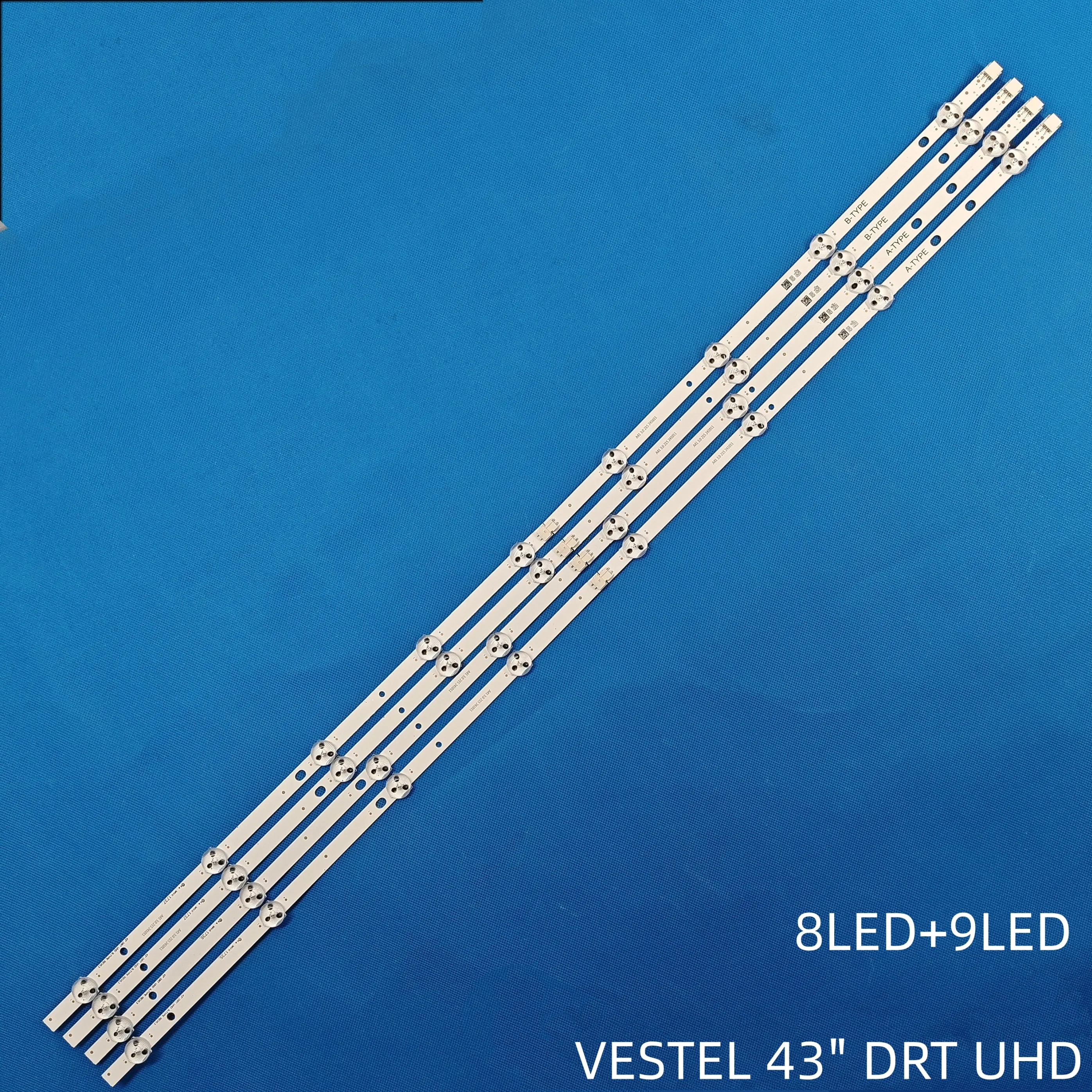 

817mm LED Backlight strip 8/9leds For VES430QNDL-2D-U11 JL.D43081330-078GS-M JL.D43091330 D43U600M4CW 43HT1700 43R6010