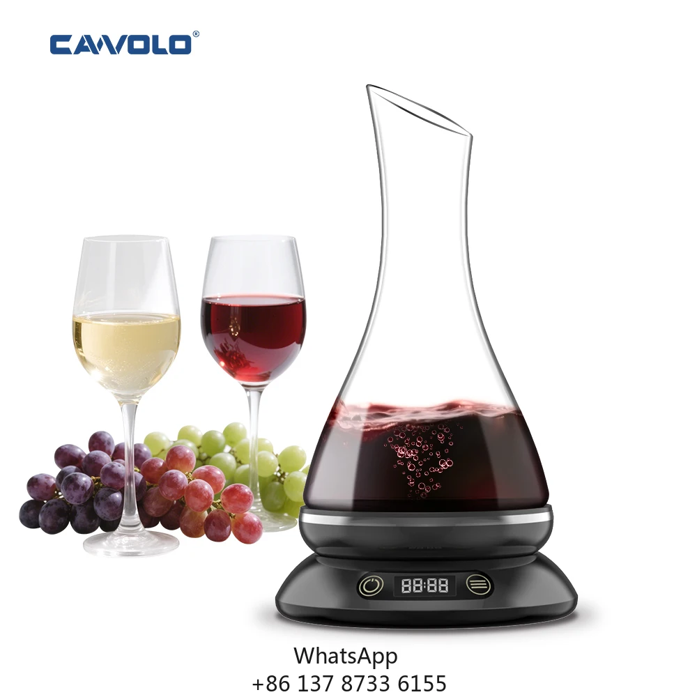 

Новинка от Cawolo: Стеклянный гидрогеновый декантер для вина, портативный, с USB-зарядкой, электрический, для красного вина, 750 мл, для дома.