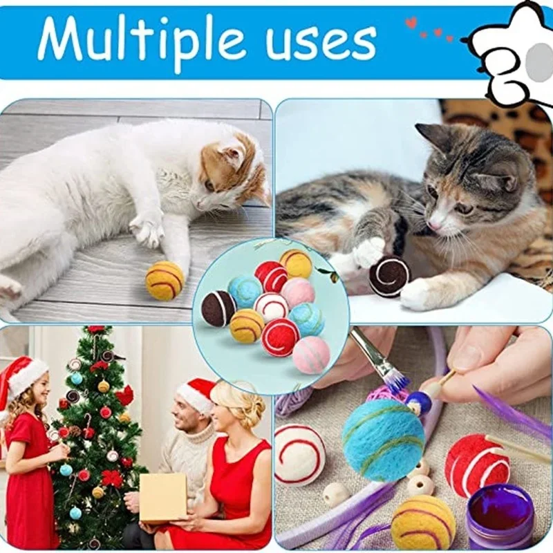 Cat Toys Felt Fabric Ball Interactive Cat Hair Ball Throwing Toy Funny Cat Interactive Toys Pet Dogs Cats Toys Игрушки Для Кошек