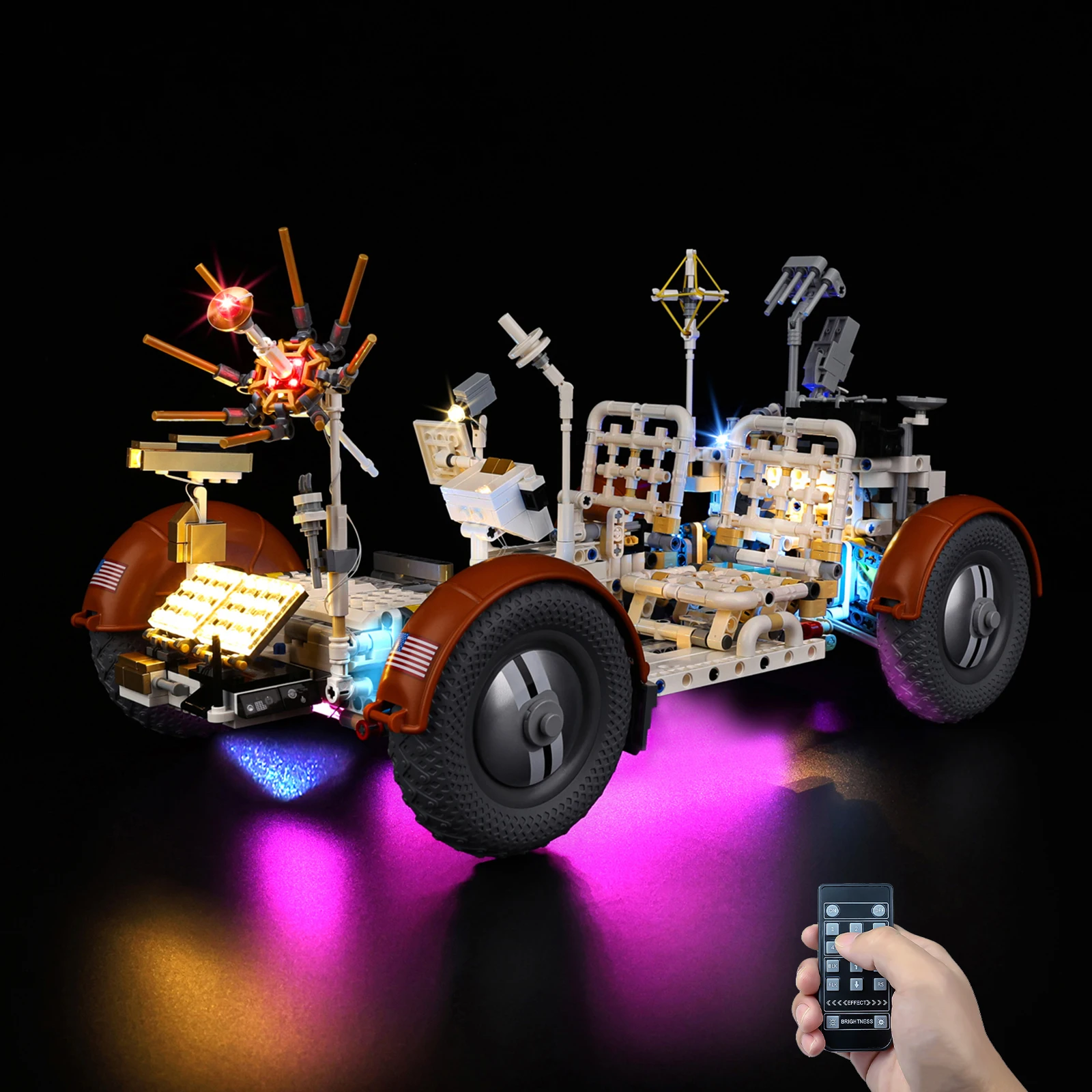 

Комплект светодиодного освещения подходит для LEGO Technic NASA Apollo Lunar Roving Vehicle LRV 42182, освещение в подарок (кроме строительных блоков)