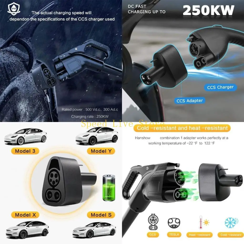 547C Portable Mobile Electric Car Charging Connector Convertor Replace Accessories Adapter for X S Y
