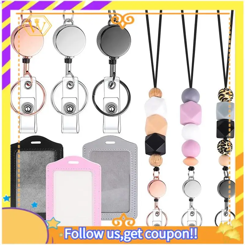 

Ремешки для учителей, выдвижные силиконовые ремешки для идентификационных бейджей и ключей, с держателем удостоверения личности, чулки, подарок