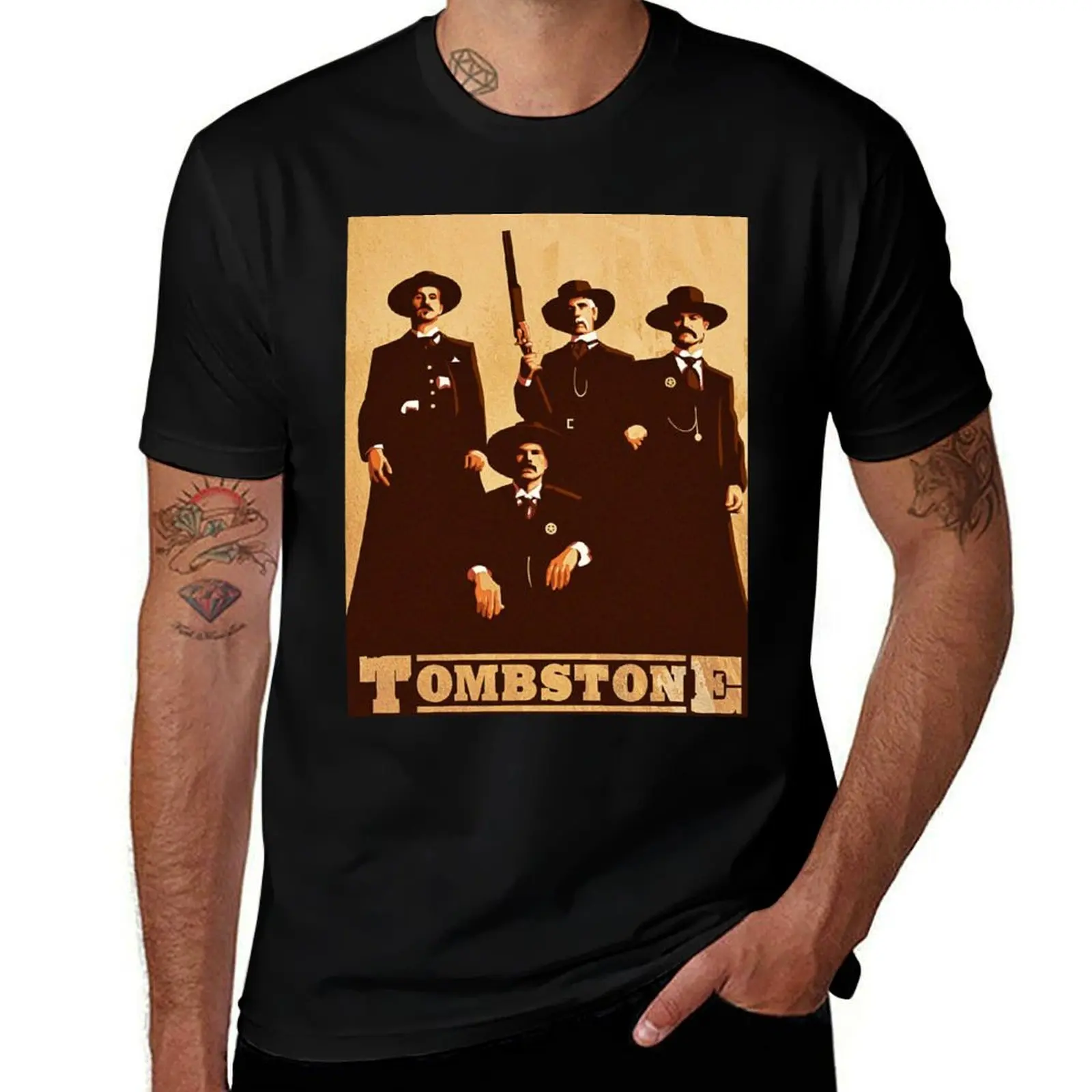 

Tombstone T-Shirt cotton t shirts man 100% funny t shirts dark humor T-Shirt