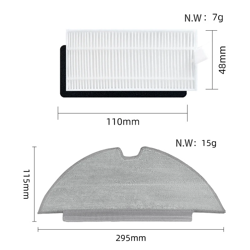 สำหรับ robovac eufy L35ไฮบริด +/LR30ไฮบริด + แผ่นกรอง HEPA สำหรับเปลี่ยนอะไหล่ถุงเก็บฝุ่น