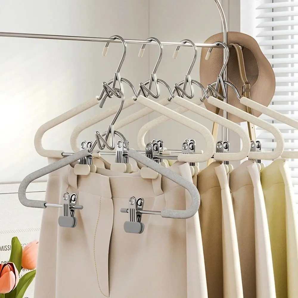

5Pcs Stackable Sponge Underwear Drying Rack Anti-slip No Trace Non-Marking Hanger Space Saving with Clips Pants Rack