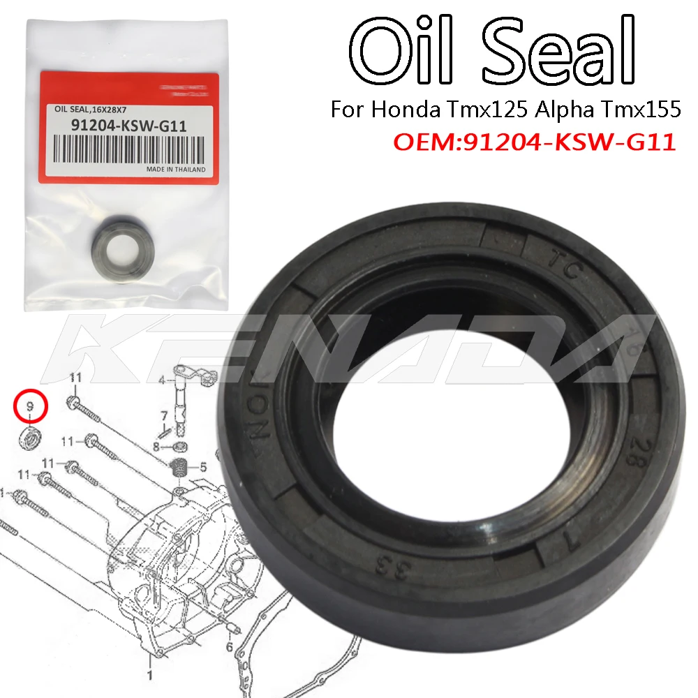 

Right Crankcasecover Oil Seal For Honda Tmx125 Alpha Tmx155 91204-KSW-G11