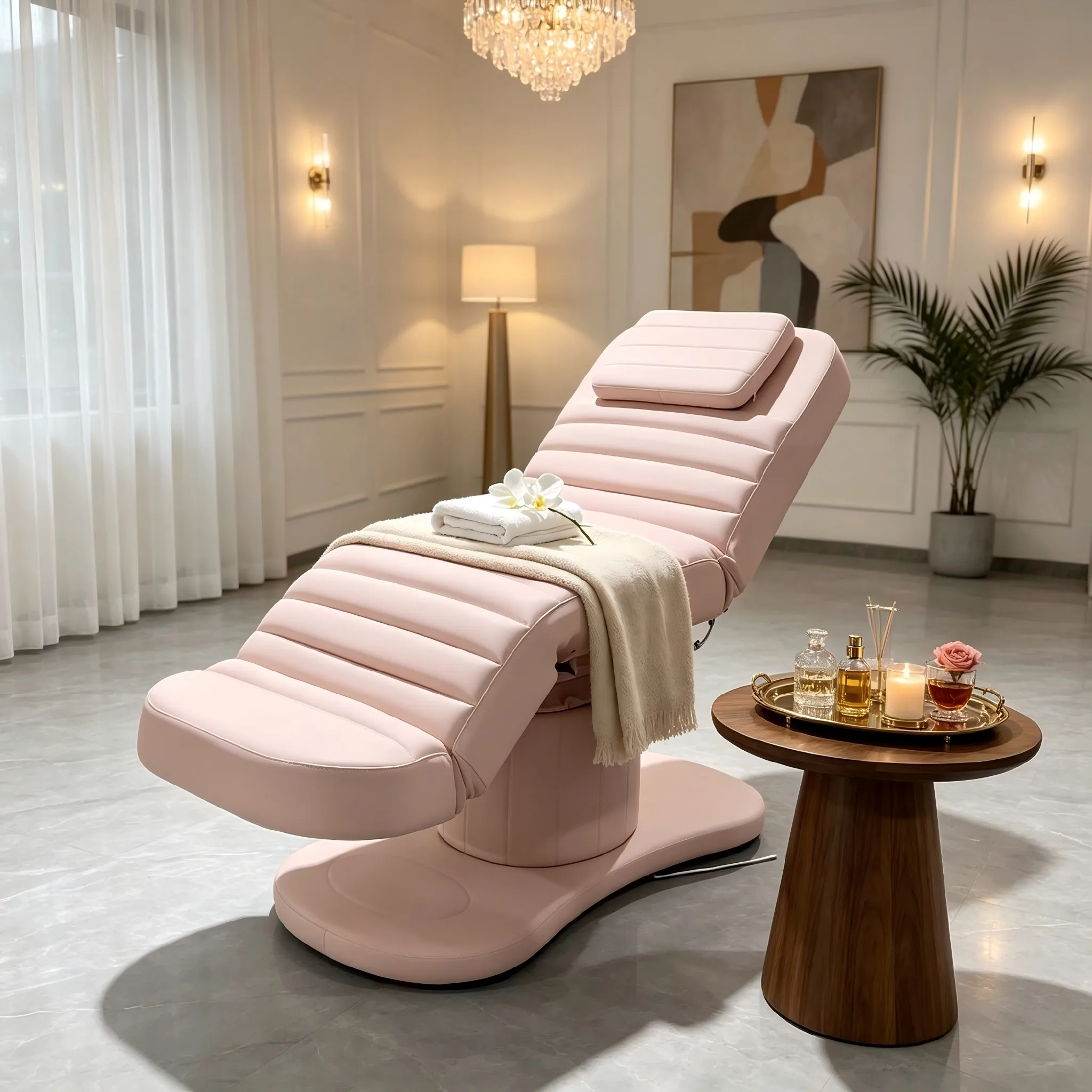 

Luxury Electric Beauty Chair with 3 Motors Adjustable Facial Massage Table Eyelash Bed for Beauty Salon Furniture