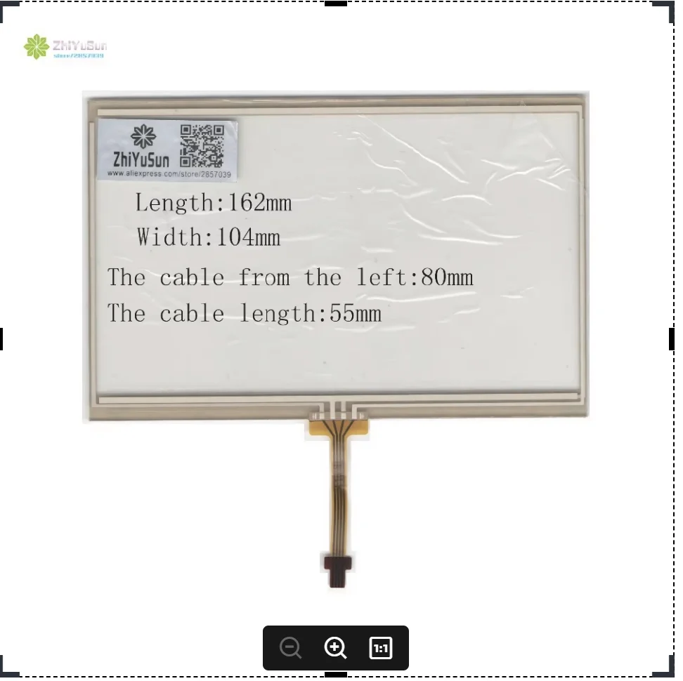 ZhiYuSun 170719 162mm*104mm 7inch 4lines NEW touch screen panel 162*104 TOUCH glass sensor  for DVD car this is compatible