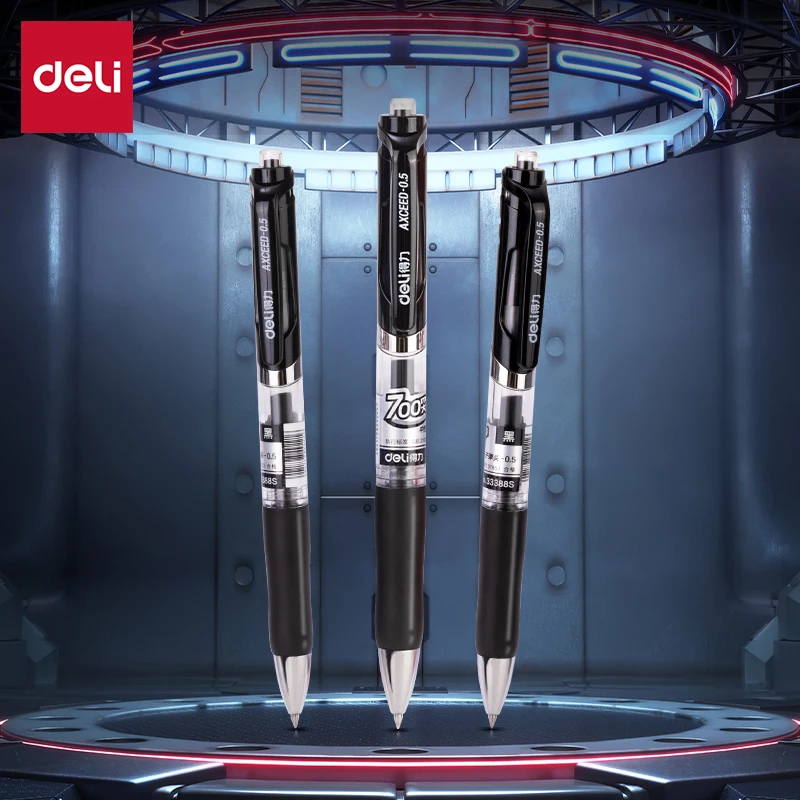 أقلام جل ديلي 12 عبوة 0.5 مم، كتابة طويلة التشغيل بطول 700 متر، حبر أسود ناعم للمدرسة والمكتب #2