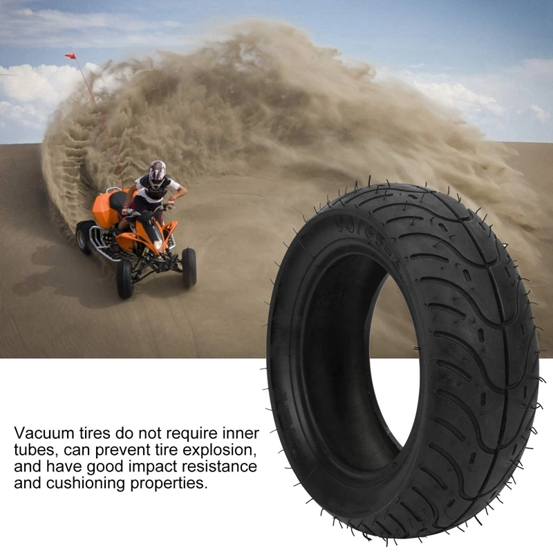 Front Tubeless Tire Vacuum Front Tire Set,For 49Cc Mini Pocket Bike Motorcycle Electric Scooter