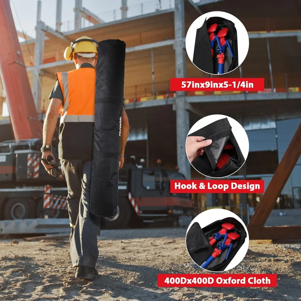 عمود دعم فولاذي تلسكوبي قابل للتعديل للخزائن، 54 إلى 114 بوصة نظام اليد الثالث سريع الضبط