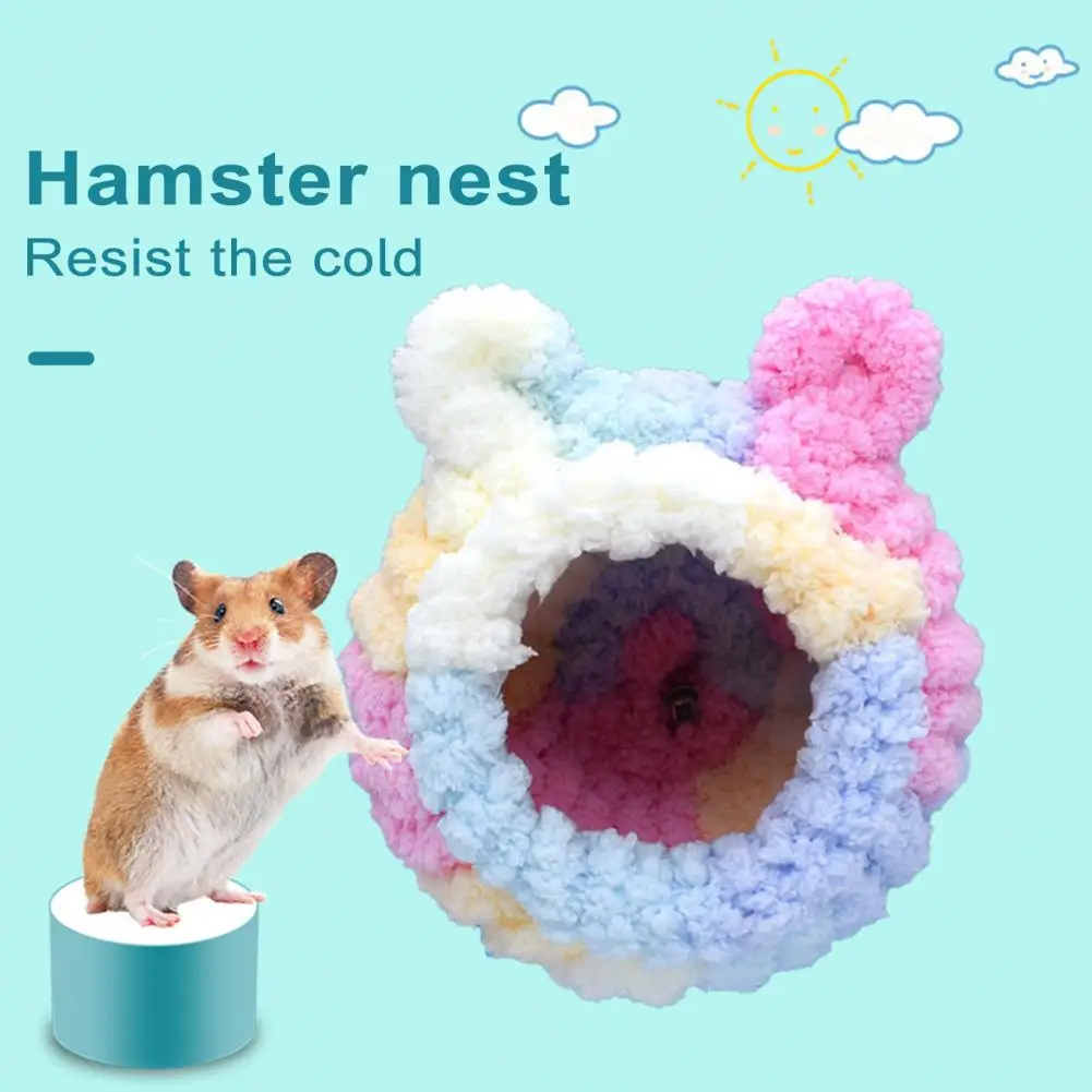 Bright Colored Pet House Cozy Vibrant Hamster House Non-deformation Warm Comfortable Nest Cozy Hamster Nest