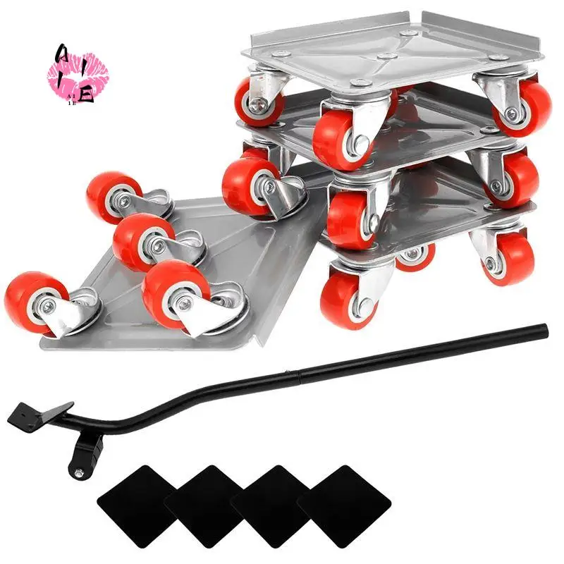 

A11E-Furniture Dollys,Roller Handling Tool With 5 Wheels,Carbon Steel Panel Heavy Duty Dollys For Large Furniture Handling