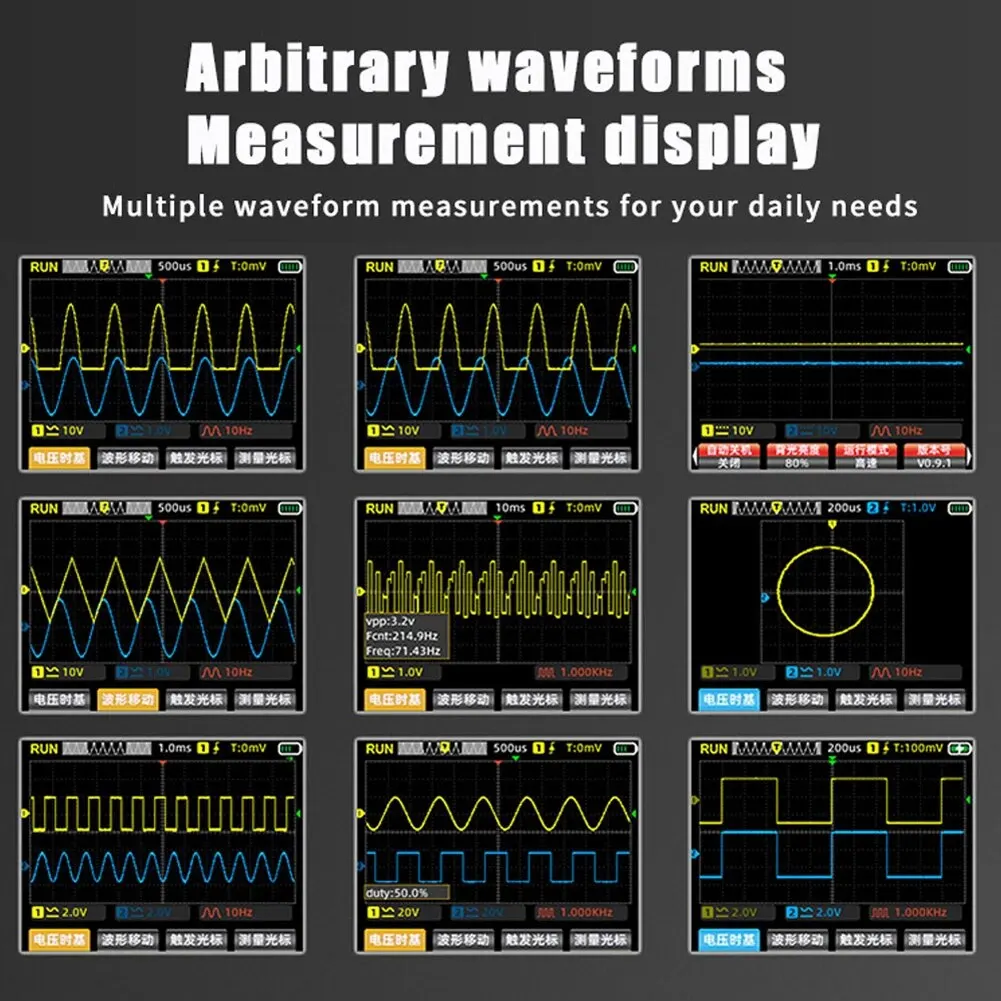 ZOYI ZT703S 3 in 1 Digital Multimeter 50MHz Bandwidth 280MS Rate PC Waveform Data Storage Dual Oscilloscope Signal Generator