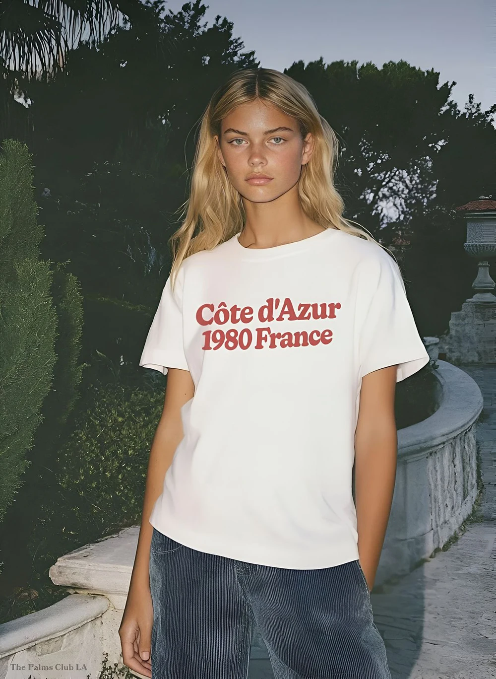 Côte d'Azur 1980 France lettre graphique femmes T-Shirt coton été mode décontracté ample surdimensionné femme haut manches courtes