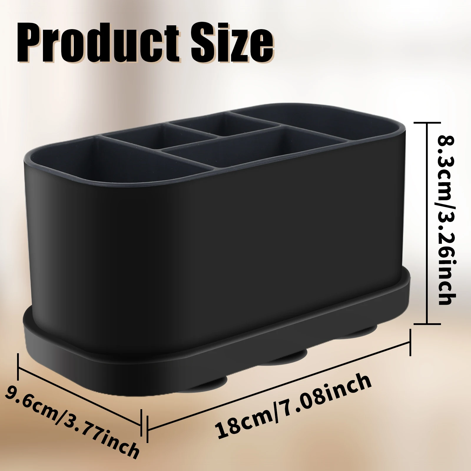 5 slots Fogkefe Birtokos fürdőszobában Elektromos Cakk ecsettel Fogkrém tárolására birtokosa countertop szívó Átvágás organizers