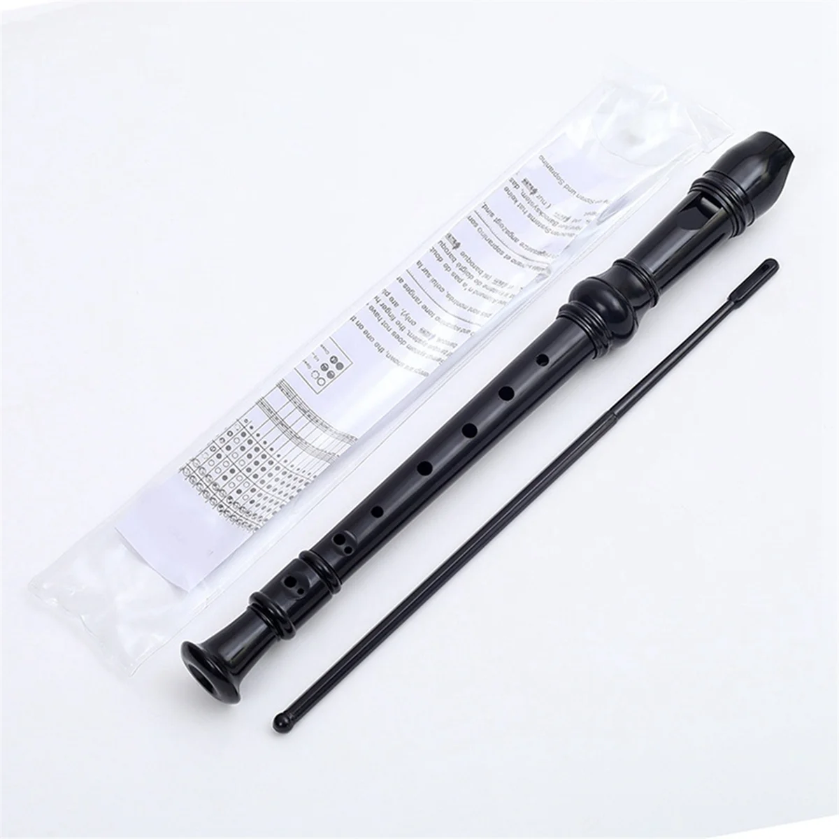 Red-8 Holes Soprano Recorder with Cleaning Rod, German Style C Key Recorder for Kids Beginners Students-ABJQ