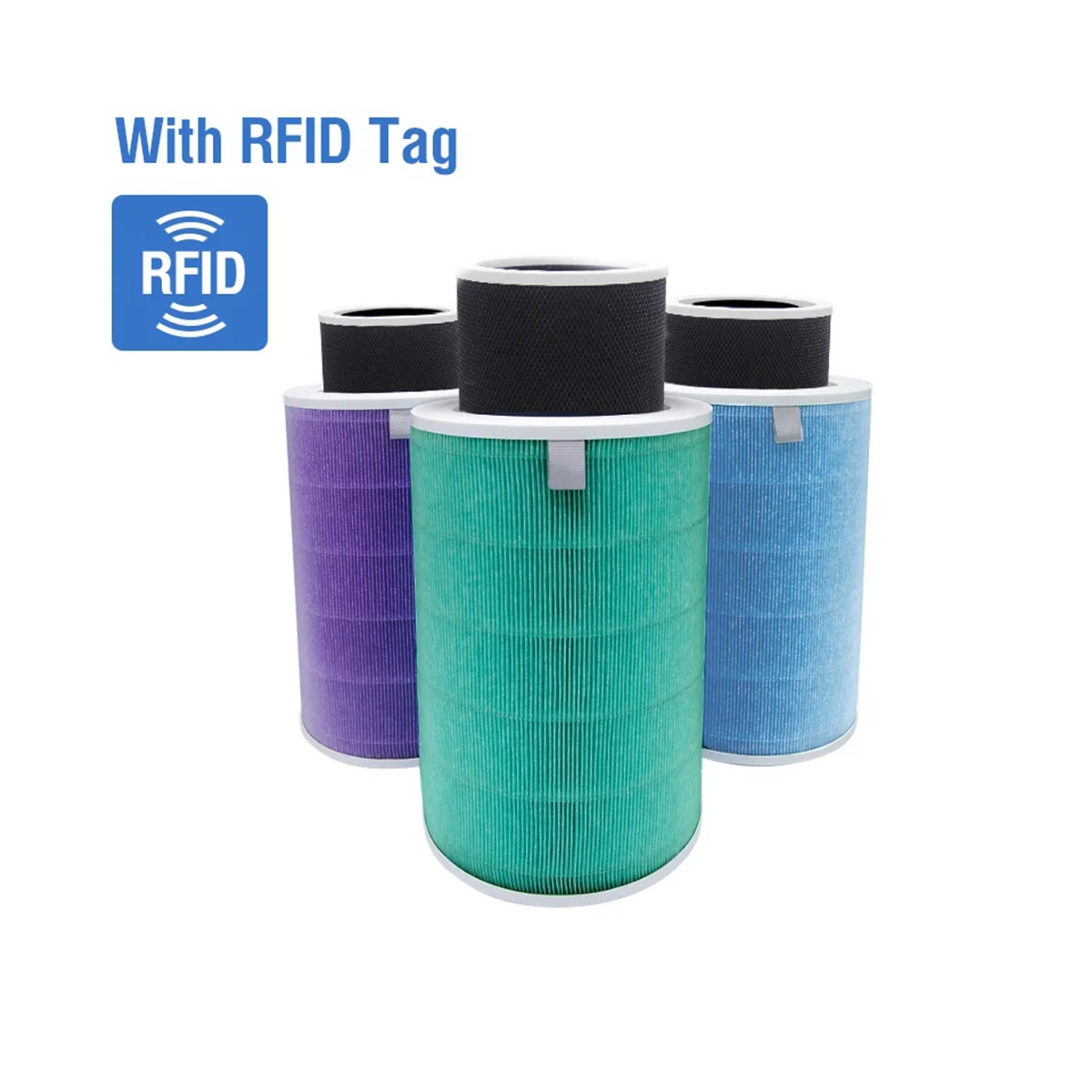 Air Purifier Filter Replacement for Air Purifier 2 2C 2H 2S 3 3C 3H Pro HEPA Carbon Filter with RFID Chip Purple