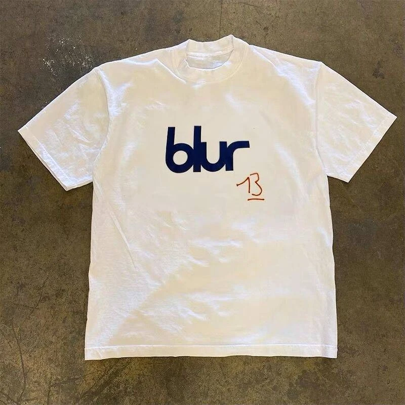 2026 Summer Vintage Oversized Graphic T‑Shirt For Adults Kids Minimal Letter Number Combo Loose Short Sleeve Street Tee