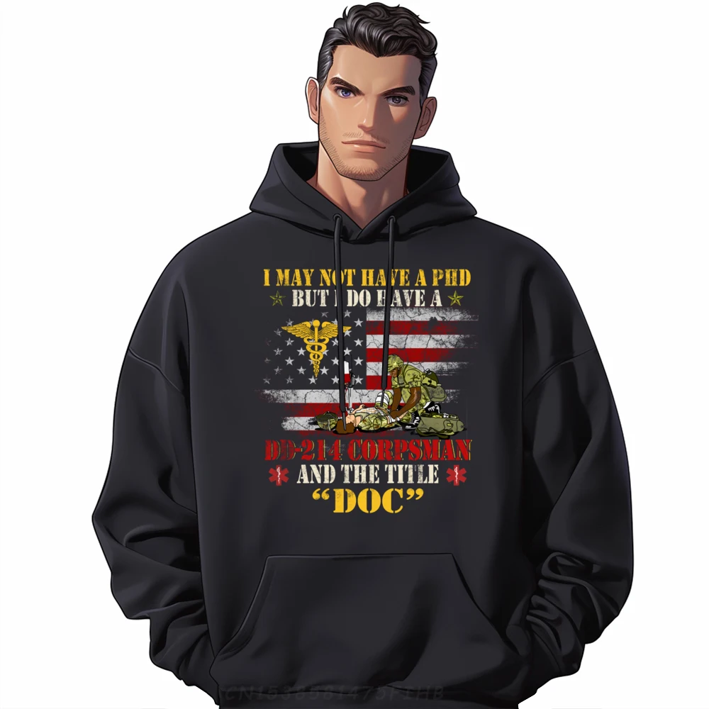 Veterans Day Title Doc Dd 214 For Corpsman Veteran Red And Black Graphic Hoodie Summer Luxury Sweater Father's Day