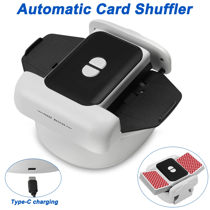 

Автоматический миксер для перемешивания игральных карт, сортировщик покера, машина для перемешивания карточных игр, зарядка типа C, перезаряжаемая батарея