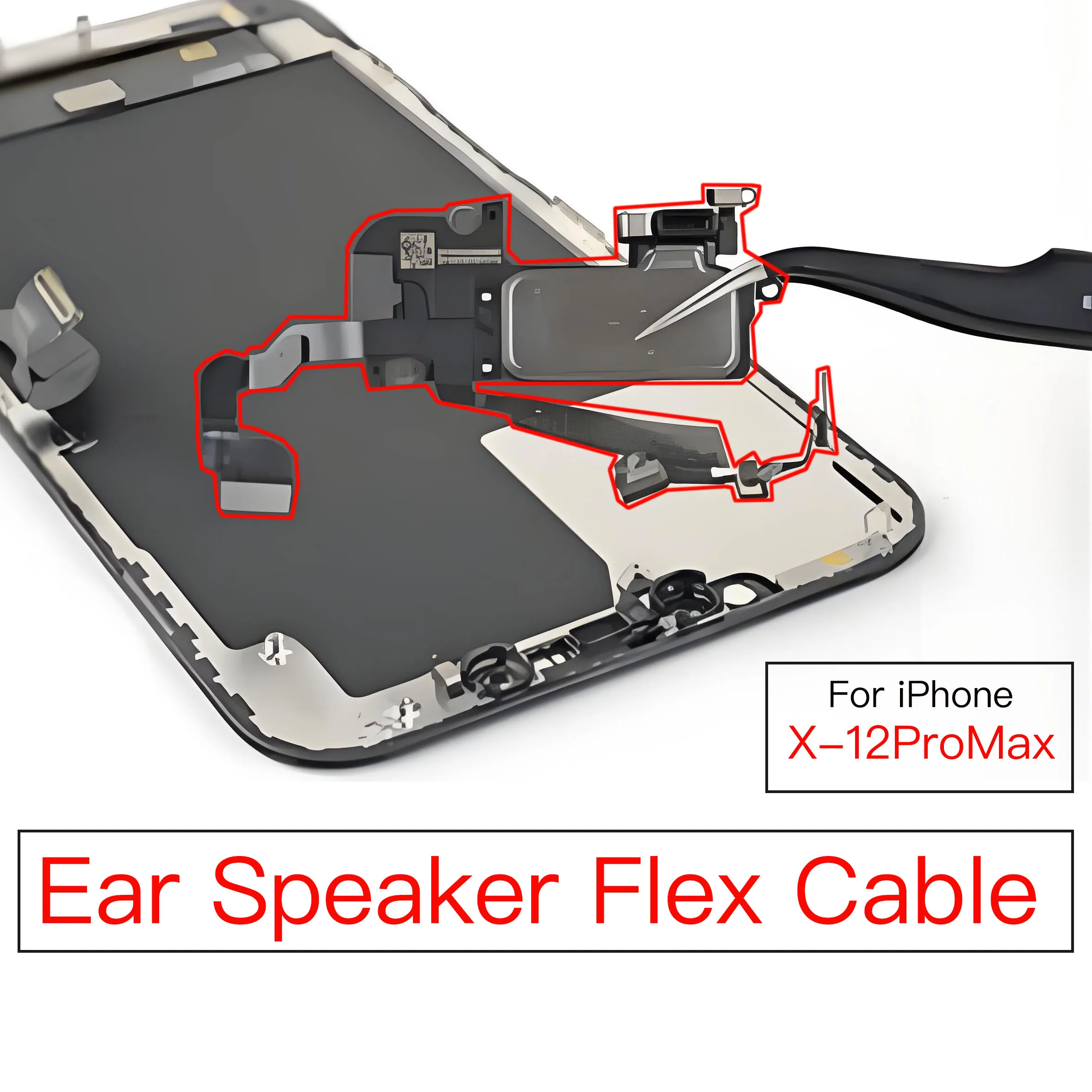 

Ear Speaker With Flex Cable Replacement For iPhone 11 12 Mini Pro X XR XS Max Top Earpice With Microphone Light Sensor