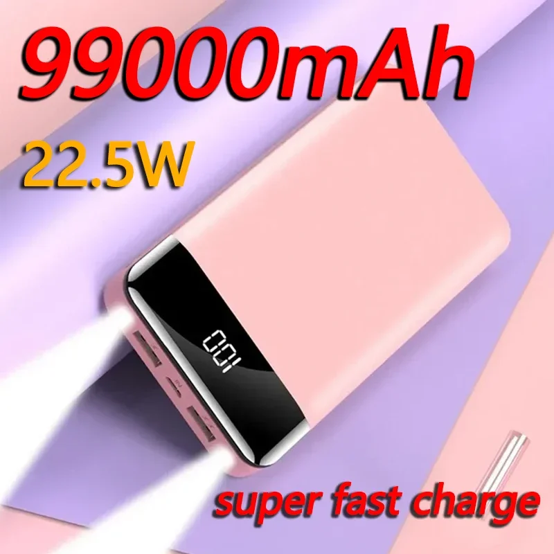 New Fast Charging 99000mah Power Bank Phone Accessories Sufficient Capacity Mobile Power External Battery For Iphone Xiaomi